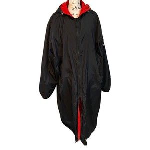 Black Adoretex Adult Mid Length Sideline Warm Fleece Lined PARKA COAT XXL EUC